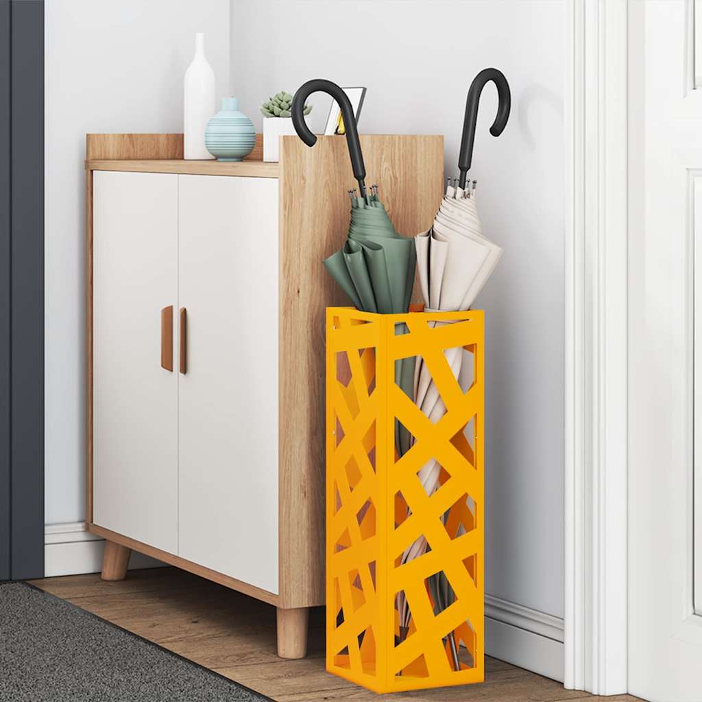 Vidaxl Regenschirm Standard Senfgelb 15,5 x 15,5 x 49 cm Metall