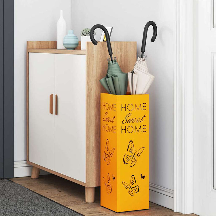 Vidaxl Regenschirm Standard Senfgelb 15,5 x 15,5 x 49 cm Metall
