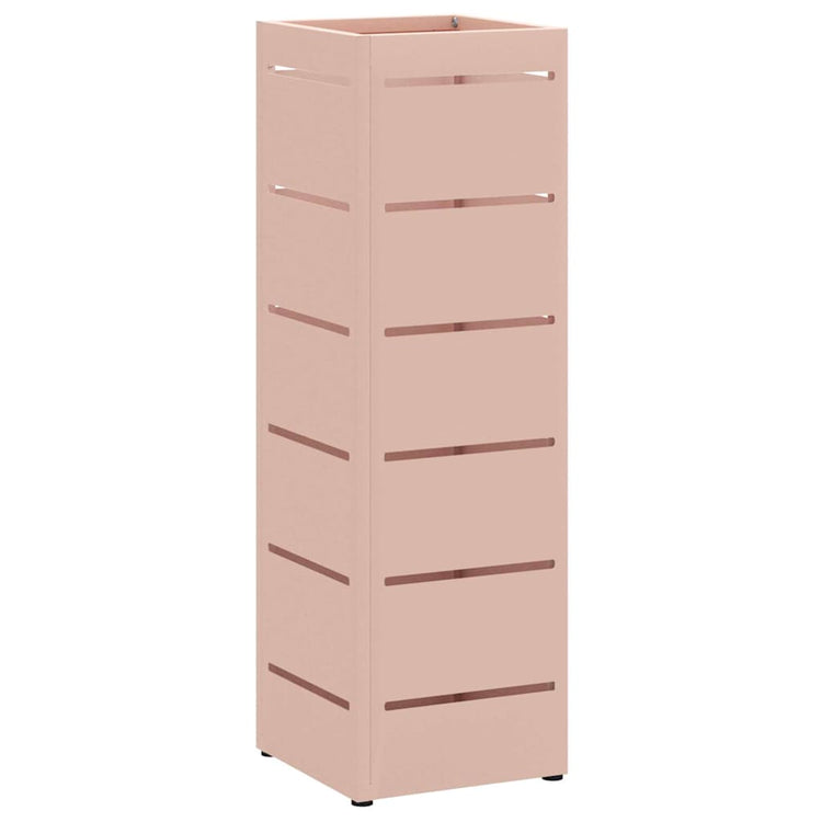 Vidaxl Schirmständer mit Aufbewahrung rosa 15,5 x 15,5 x 49 cm Metall