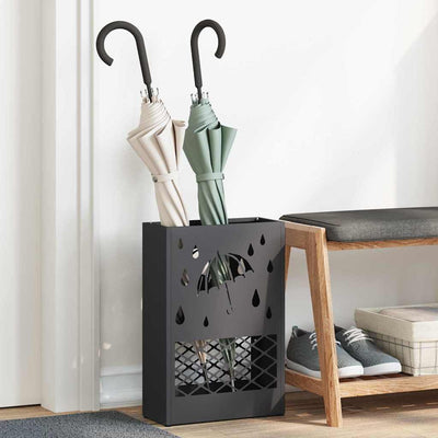 Vidaxx Regenschirm Standard Schwarz 28 x 12 x 41 cm Stahl