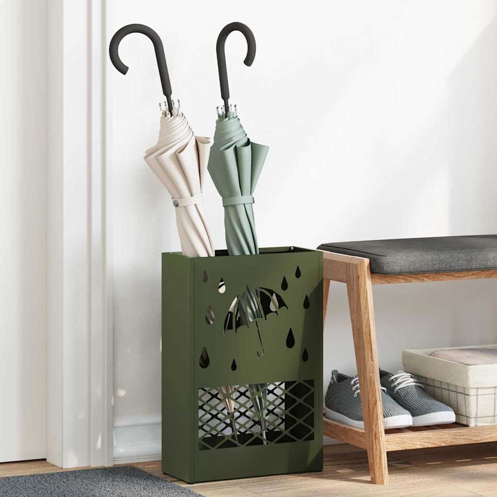 Vidaxx Regenschirm Standard Olivgrün 28 x 12 x 41 cm Stahl