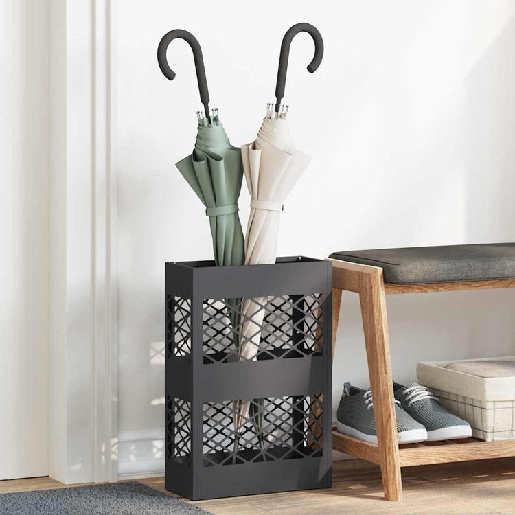 Vidaxx Regenschirm Standard Schwarz 28 x 12 x 41 cm Stahl