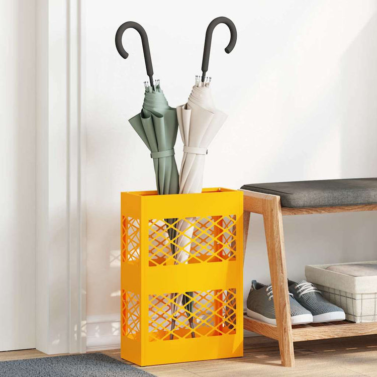 Vidaxl Regenschirm Standard senfgelb 28 x 12 x 41 cm Stahl
