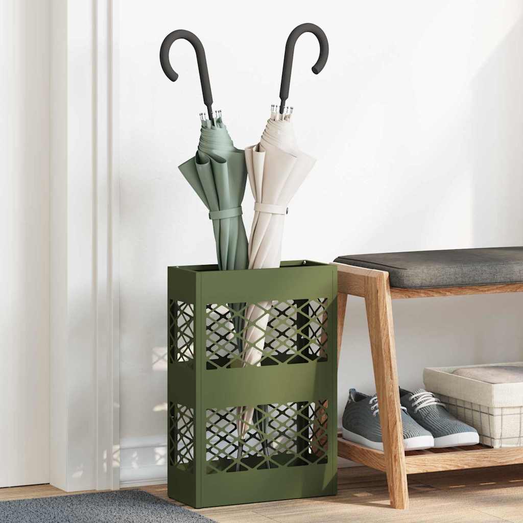 Vidaxx Regenschirm Standard Olivgrün 28 x 12 x 41 cm Stahl