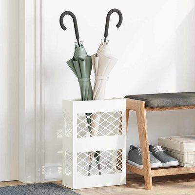 Vidaxx Regenschirm Standard weiß 28 x 12 x 41 cm Stahl