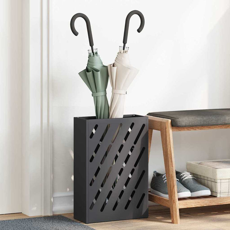 Vidaxx Regenschirm Standard Schwarz 28 x 12 x 41 cm Stahl
