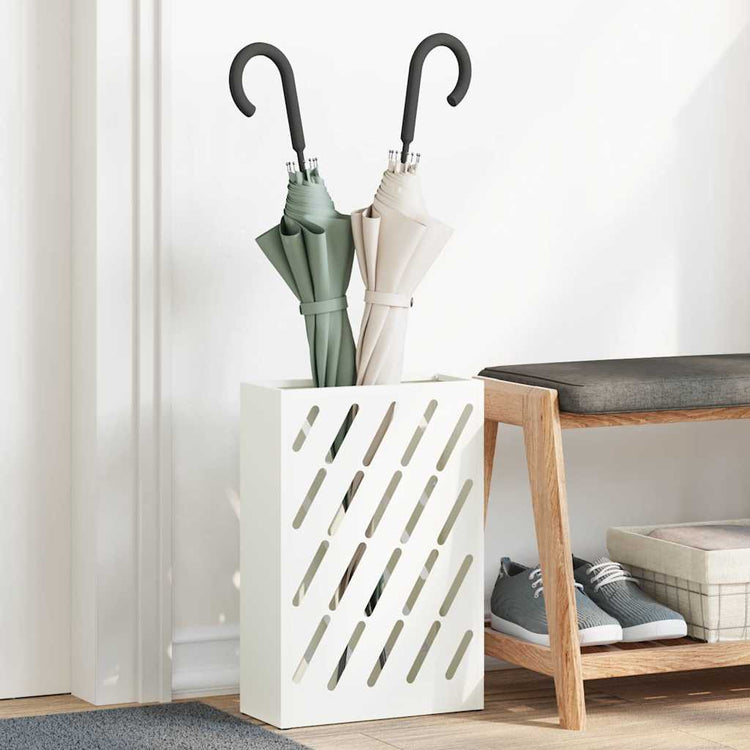 Vidaxx Regenschirm Standard weiß 28 x 12 x 41 cm Stahl