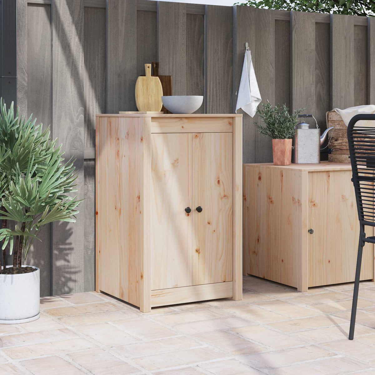 Vidaxx Küchentür Brauneiche 50 x 9 x 82 cm massives Kiefernholz