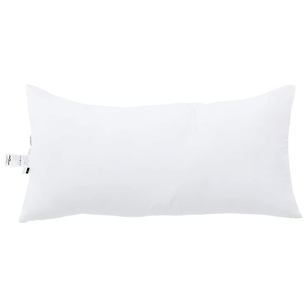 Vidaxxl Kissen mit Kissen 2 Stück weiß 61 x 41 x 20 cm Polyester