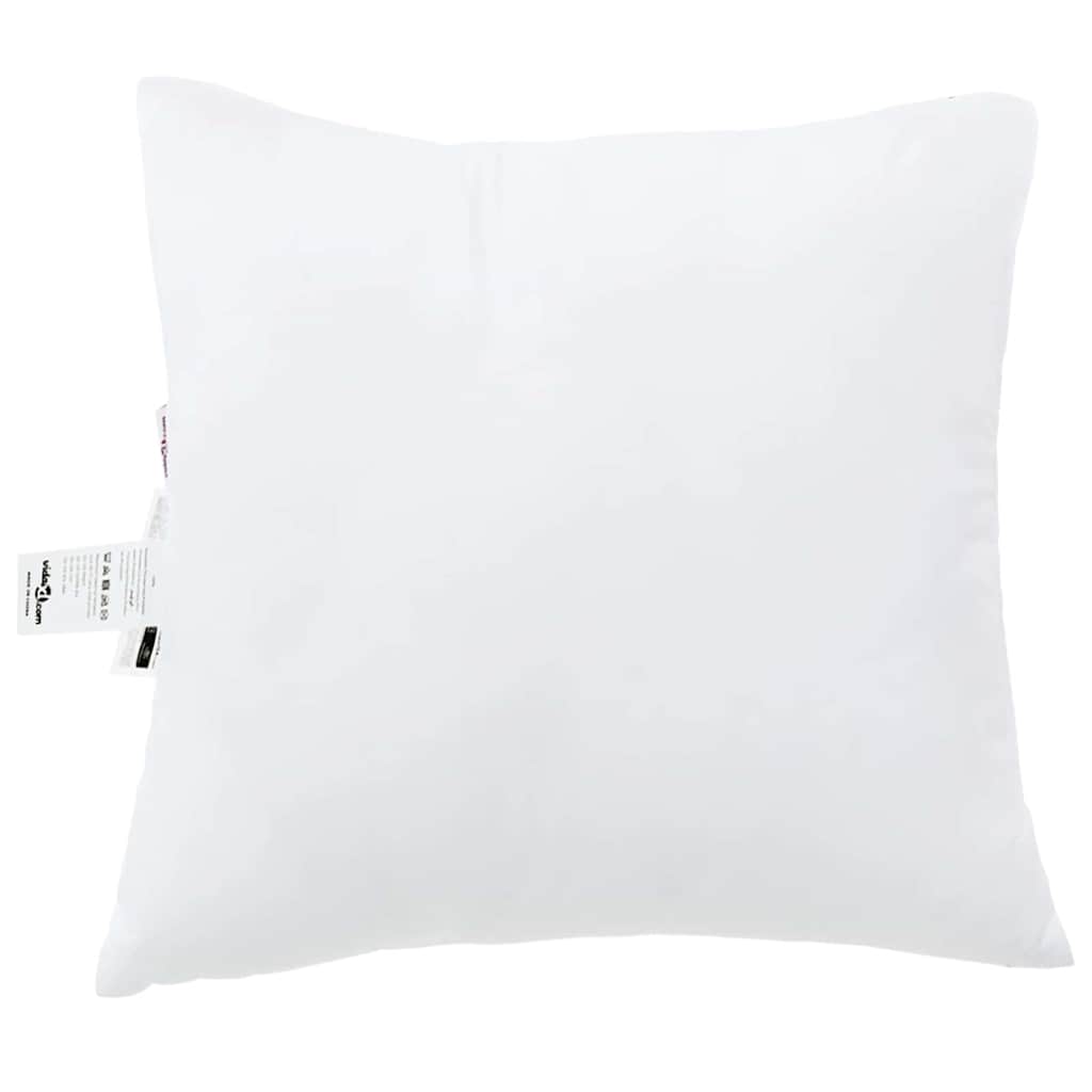Vidaxxl Kissen mit Kissen 2 Stück weiß 61 x 41 x 20 cm Polyester