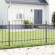 Vidaxx Gartenzaun grau 170 x 140 cm pulverbeschichteter Stahl