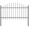 Vidaxx Gartenzaun grau 170 x 140 cm pulverbeschichteter Stahl