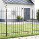 Vidaxx Gartenzaun grau 170 x 165 cm pulverbeschichteter Stahl