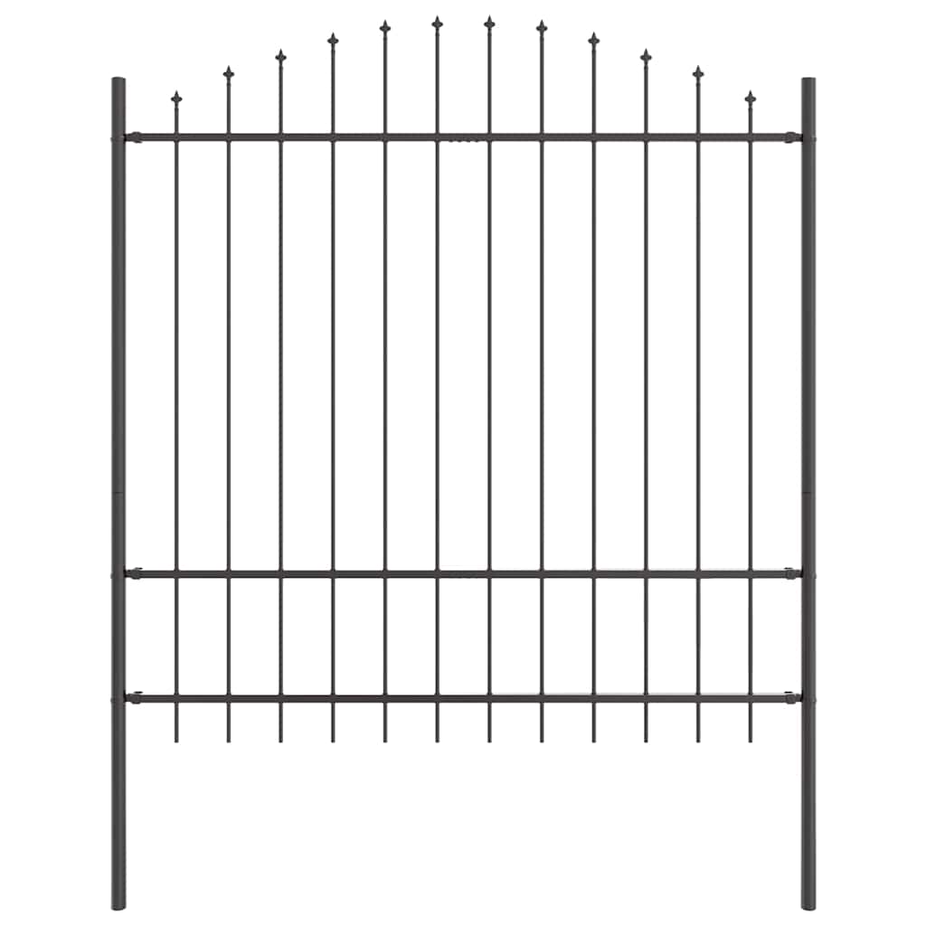 Vidaxx Gartenzaun grau 170 x 215 cm pulverbeschichteter Stahl