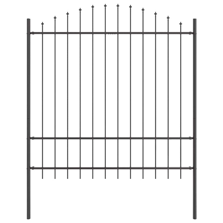 Vidaxx Gartenzaun grau 170 x 215 cm pulverbeschichteter Stahl