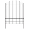 Vidaxx Gartenzaun grau 170 x 225 cm pulverbeschichteter Stahl