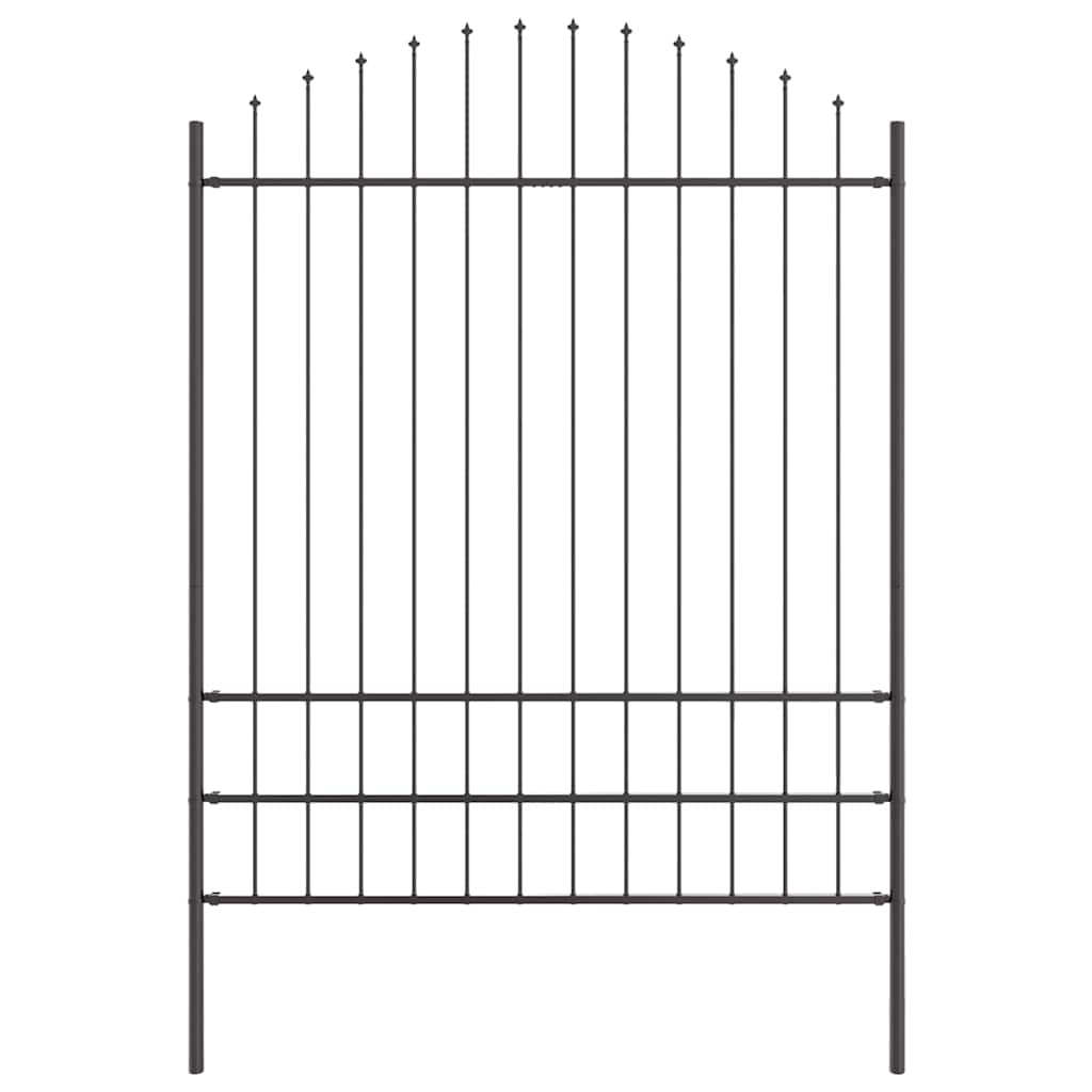 Vidaxx Gartenzaun grau 170 x 225 cm pulverbeschichteter Stahl
