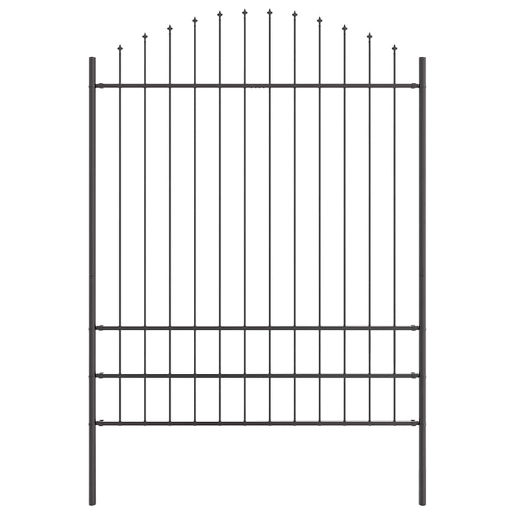 Vidaxx Gartenzaun grau 170 x 225 cm pulverbeschichteter Stahl