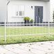 VidaXL Gartenzaun weiß 170 x 140 cm pulverbeschichteter Stahl