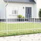VidaXL Gartenzaun weiß 170 x 140 cm pulverbeschichteter Stahl