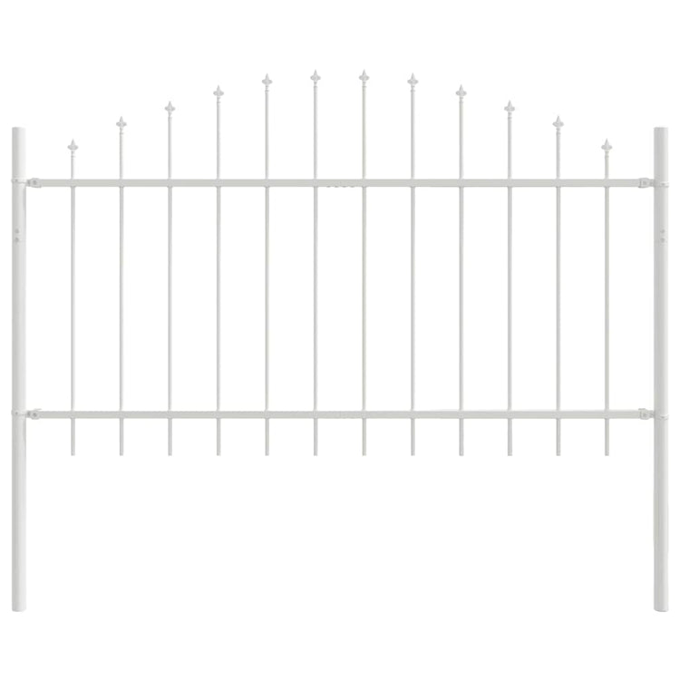 VidaXL Gartenzaun weiß 170 x 140 cm pulverbeschichteter Stahl