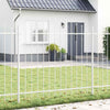 Vidaxx Gartenzaun weiß 170 x 165 cm pulverbeschichteter Stahl