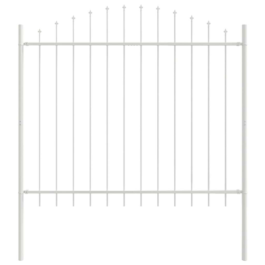 Vidaxx Gartenzaun weiß 170 x 190 cm pulverbeschichteter Stahl