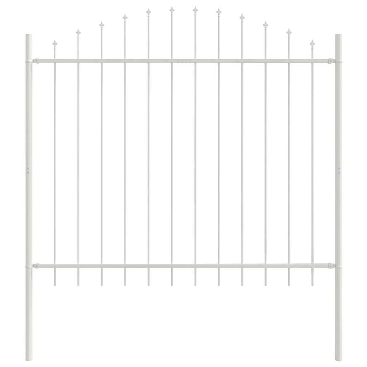 Vidaxx Gartenzaun weiß 170 x 190 cm pulverbeschichteter Stahl