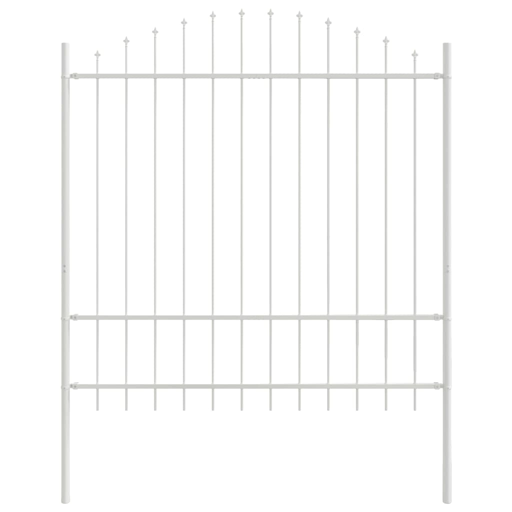 Vidaxx Gartenzaun weiß 170 x 215 cm pulverbeschichteter Stahl