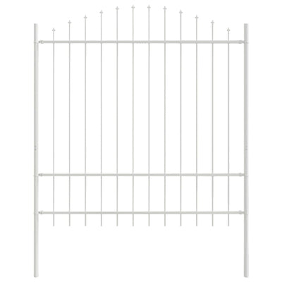 Vidaxx Gartenzaun weiß 170 x 215 cm pulverbeschichteter Stahl