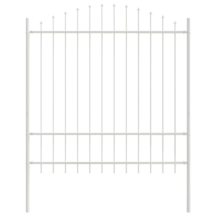 Vidaxx Gartenzaun weiß 170 x 215 cm pulverbeschichteter Stahl