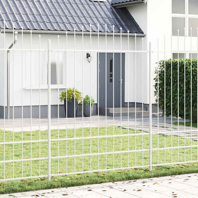 Vidaxx Gartenzaun weiß 170 x 225 cm pulverbeschichteter Stahl