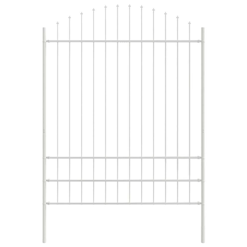 Vidaxx Gartenzaun weiß 170 x 225 cm pulverbeschichteter Stahl
