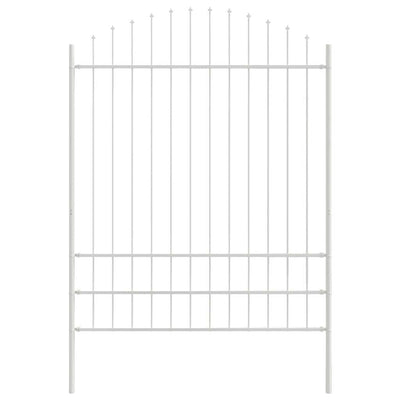 Vidaxx Gartenzaun weiß 170 x 225 cm pulverbeschichteter Stahl
