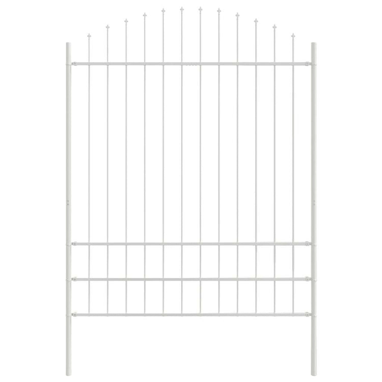 Vidaxx Gartenzaun weiß 170 x 225 cm pulverbeschichteter Stahl