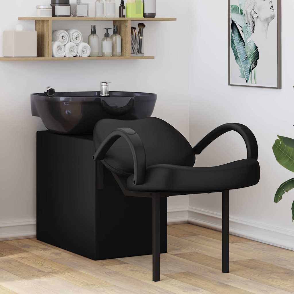 Vidaxx Shampoo-Stuhl schwarz 63 x 141 x 92 cm PVC