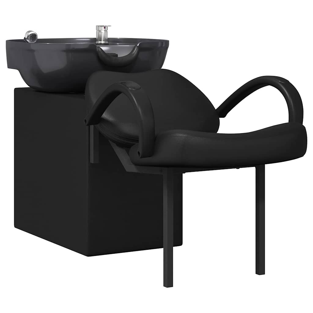 Vidaxx Shampoo-Stuhl schwarz 63 x 141 x 92 cm PVC