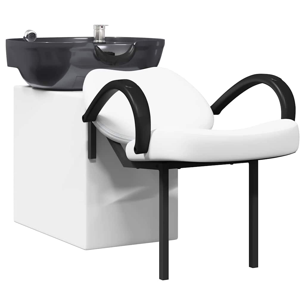 Vidaxx Shampoo-Stuhl weiß und schwarz 63 x 141 x 92 cm PVC