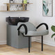 Vidaxl Shampoo-Stuhl hellgrau und schwarz 63 x 141 x 92 cm Stoff