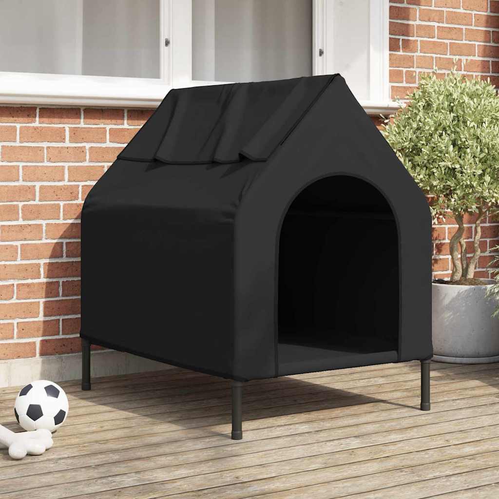 Vidaxxl Haus für Haustiere, schwarz, 110 x 75 x 90 cm, Stahl