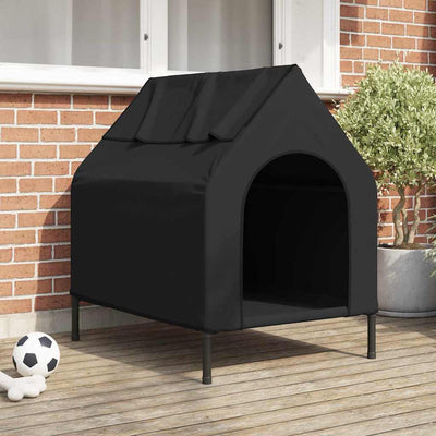 Vidaxxl Haus für Haustiere, schwarz, 110 x 75 x 90 cm, Stahl