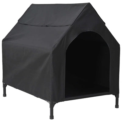 Vidaxxl Haus für Haustiere, schwarz, 110 x 75 x 90 cm, Stahl