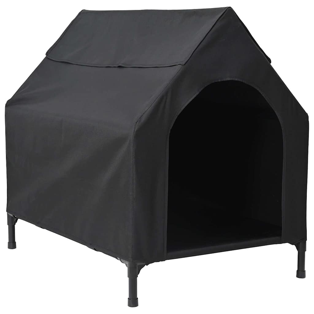 Vidaxxl Haus für Haustiere, schwarz, 110 x 75 x 90 cm, Stahl