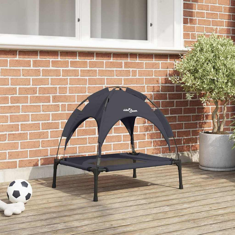 Vidaxxl Hundebett schwarz 62 x 48 x 61 cm Stahl
