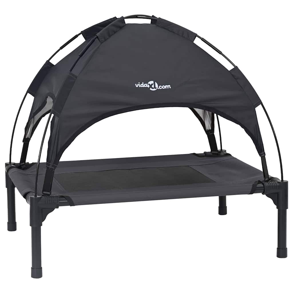 Vidaxxl Hundebett schwarz 62 x 48 x 61 cm Stahl