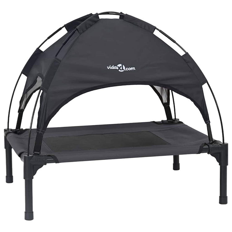 Vidaxxl Hundebett schwarz 76 x 62 x 70,5 cm Stahl