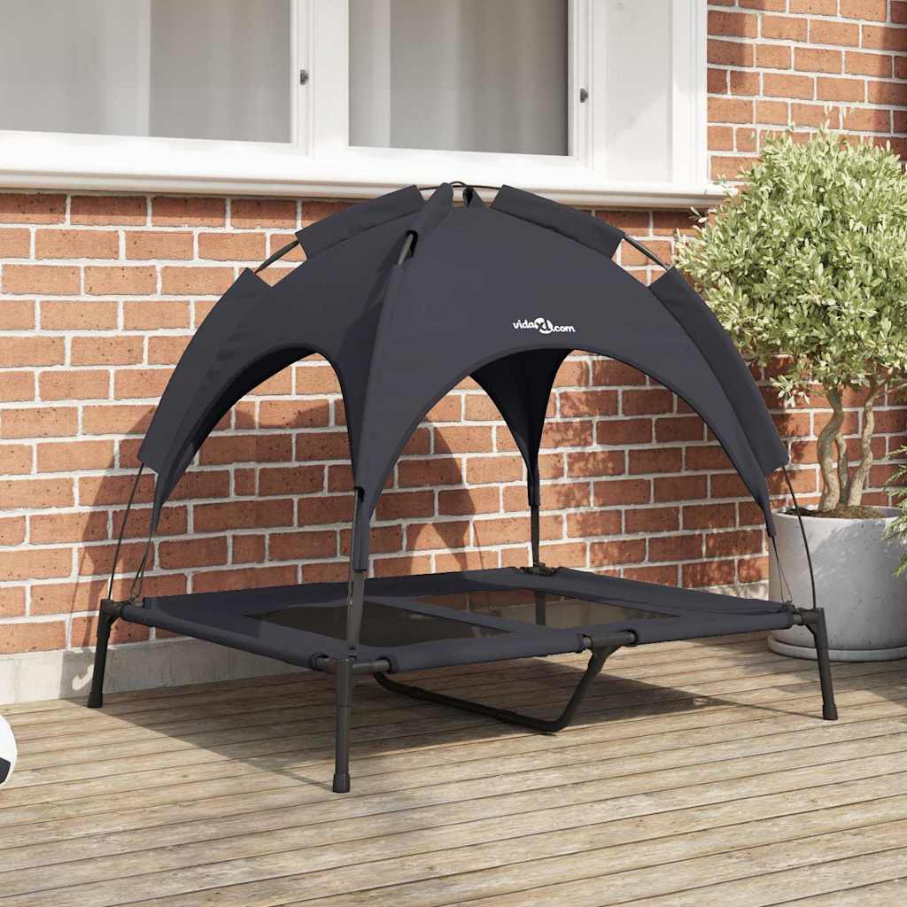 Vidaxxl Hundebett schwarz 92 x 77 x 82,5 cm Stahl
