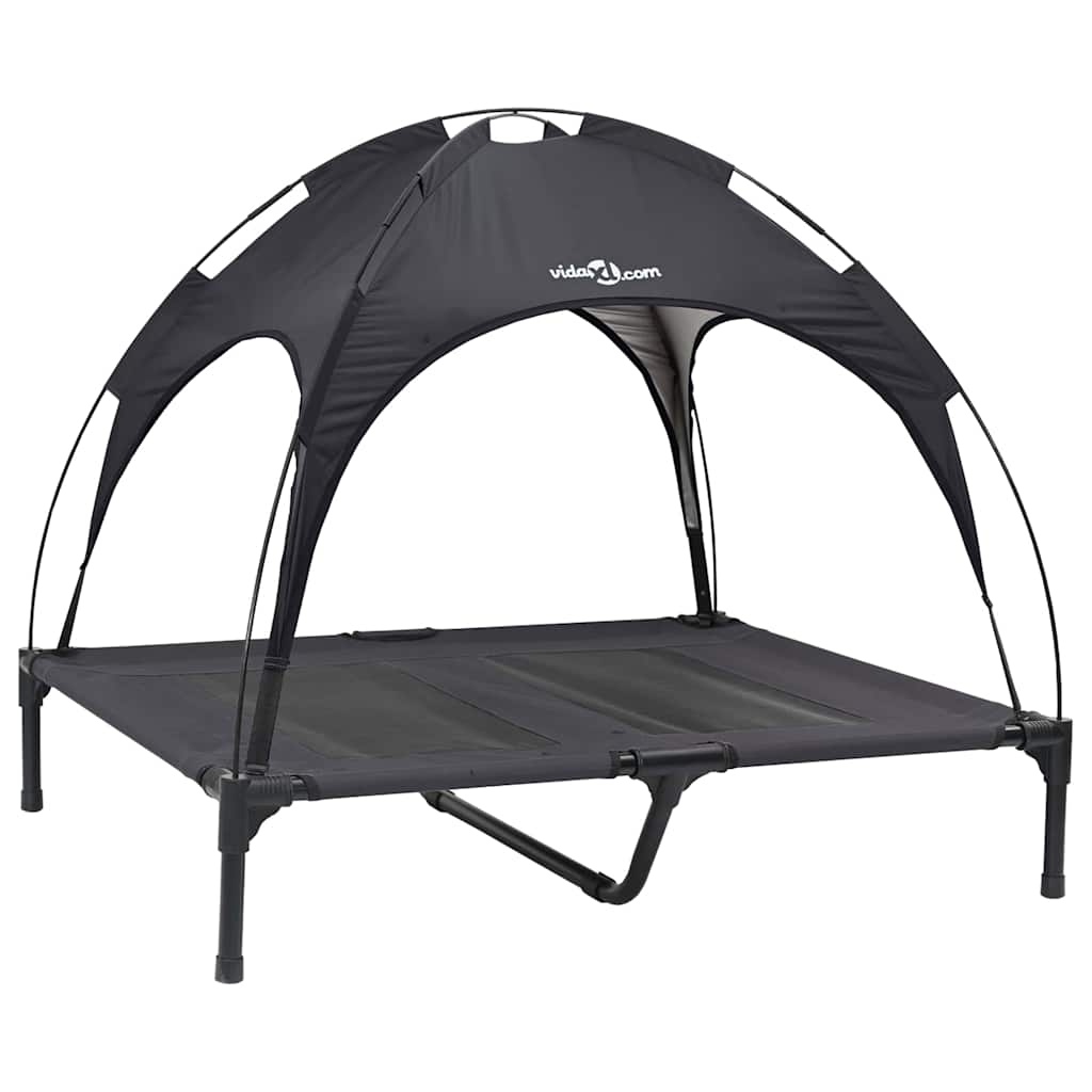 Vidaxxl Hundebett schwarz 92 x 77 x 82,5 cm Stahl