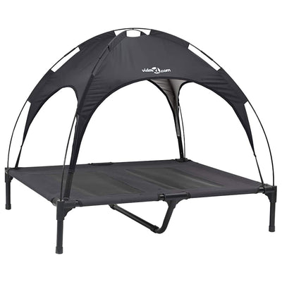 Vidaxxl Hundebett schwarz 92 x 77 x 82,5 cm Stahl