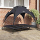 Vidaxxl Hundebett schwarz 122 x 93 x 106,5 cm Stahl